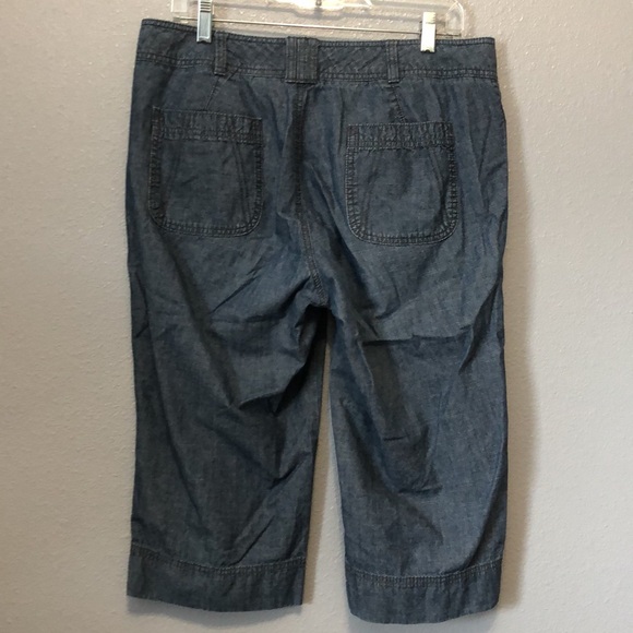 Dockers mid-rise curvy capris Women's 12 lightweight denim jean 100% cotton EUC - Picture 5 of 11